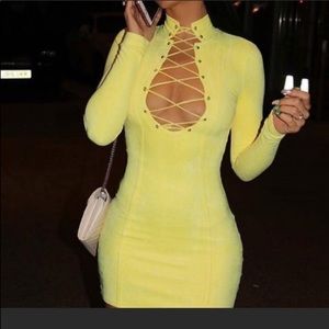 Sexy yellow dress
